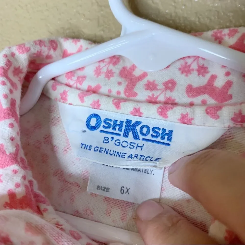 ‎Vintage Oshkosh B’Gosh girls pajama top